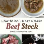 Steps to make homemade beef broth