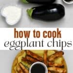 Eggplant fries with honey and ingredients to make them