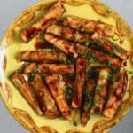 A plate with eggplant fries