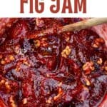 Homemade fig jam in a saucepan
