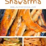 Steps for making mushroom shawarma