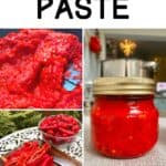 Steps for making red chili paste