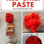Steps for making red chili paste at home