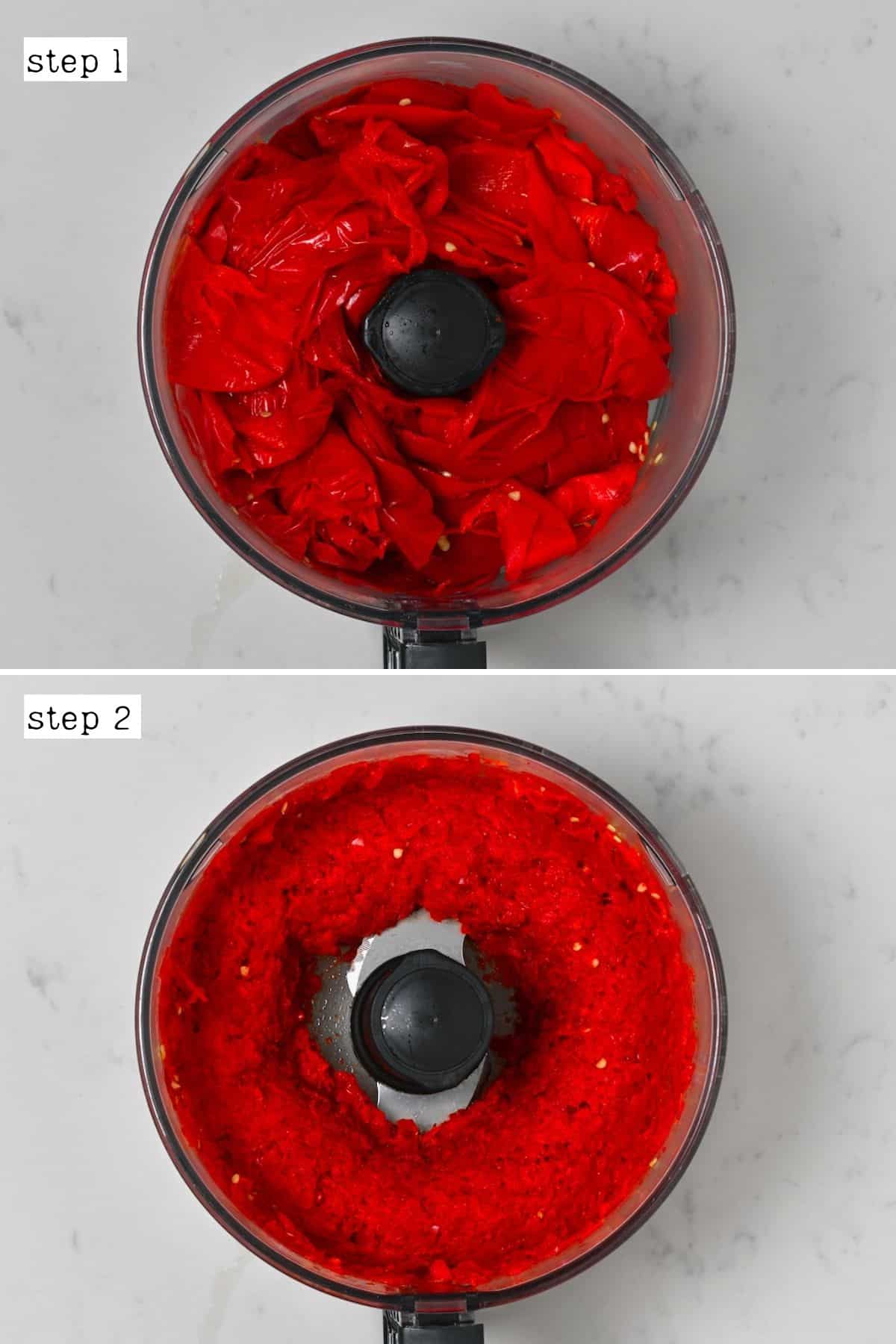 Steps for making red pepper paste