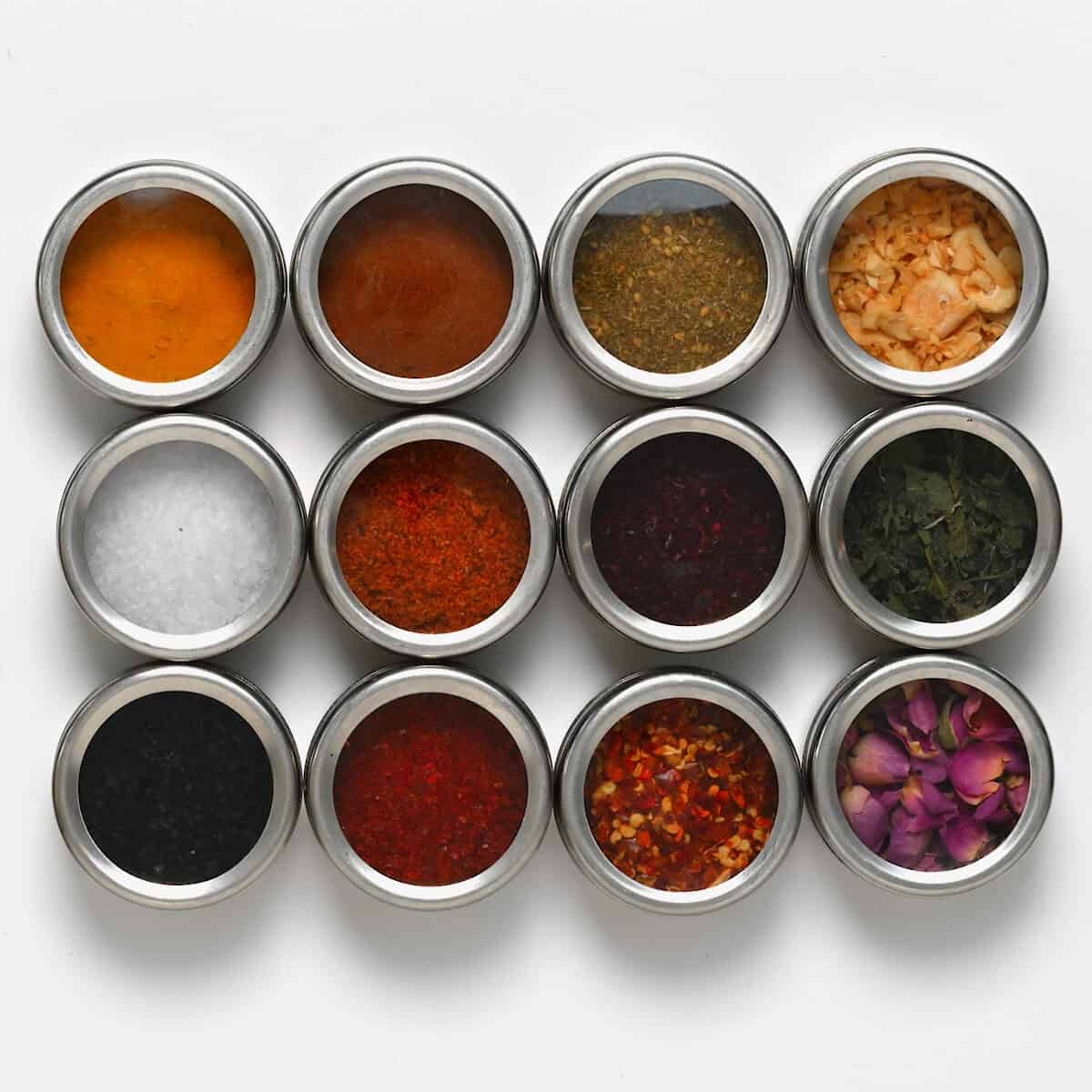 Magnetic Spice Tins, Set of 12