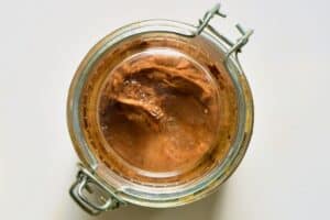 A jar with date paste