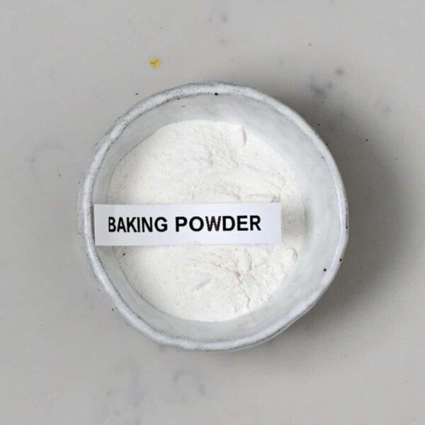 Baking powder in a small bowl