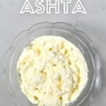 Homemade ashta in a bowl