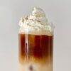 Pumpkin spice latte topped with whipped cream
