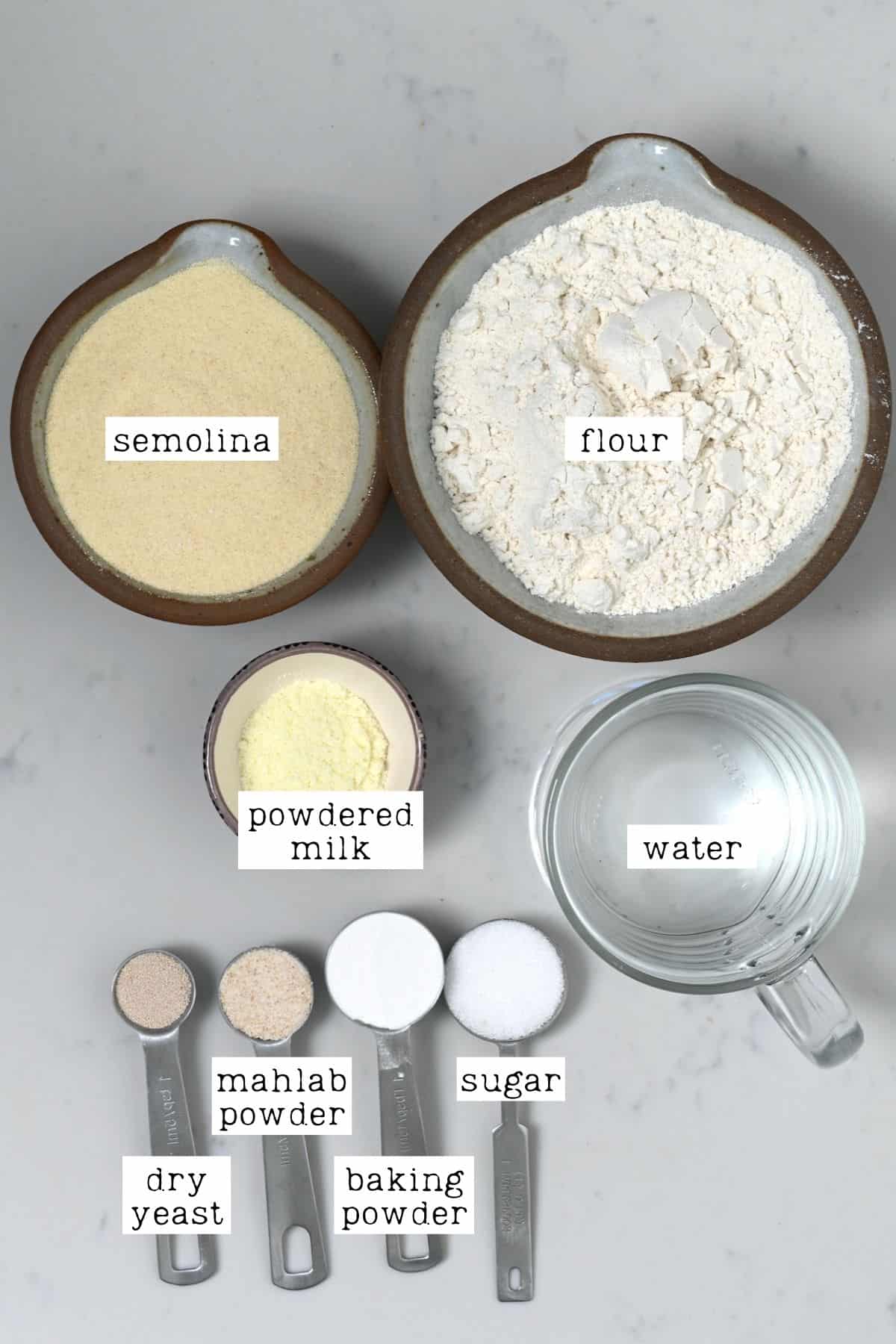 Ingredients for Qatayef Ashta