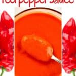 Homemade roasted red pepper sauce