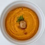 Sweet potato puree topped with cinnamon butter