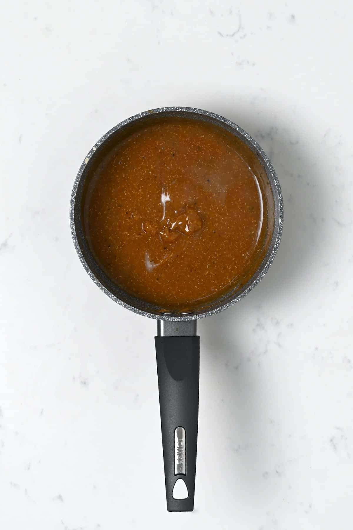 Vegan gravy in a pot