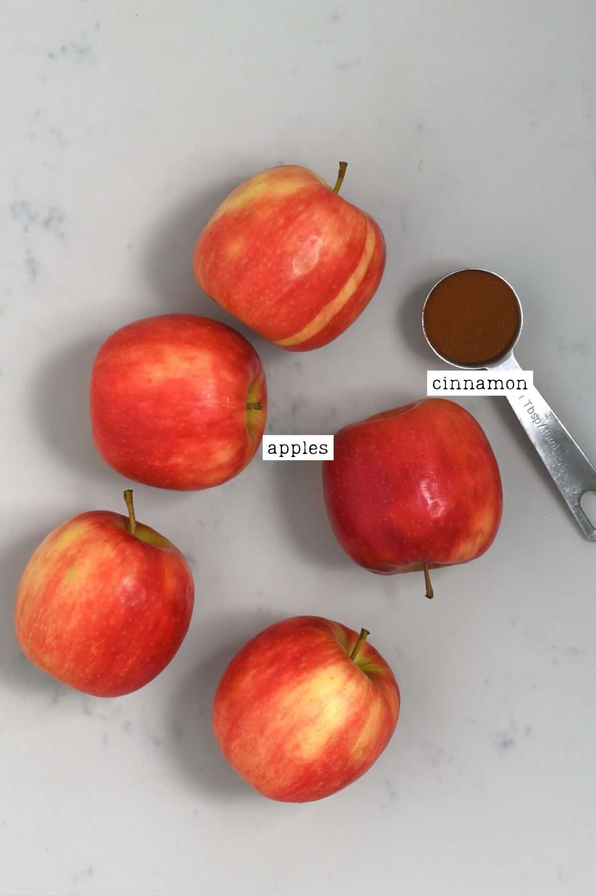 Ingredients for apple chips
