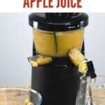 Juicing apples with a juicer