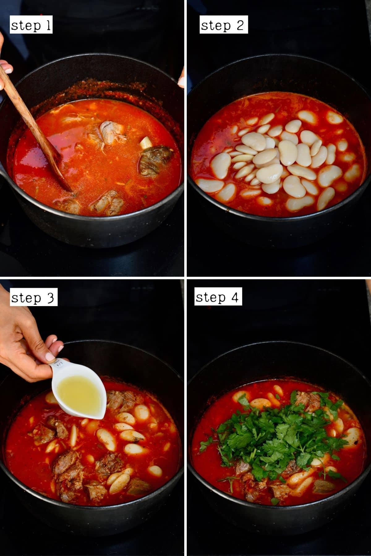 Steps for cooking butter bean stew