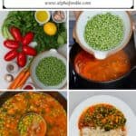 Steps to make carrot and pea stew