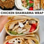 Homemade Chicken Shawarma wrap