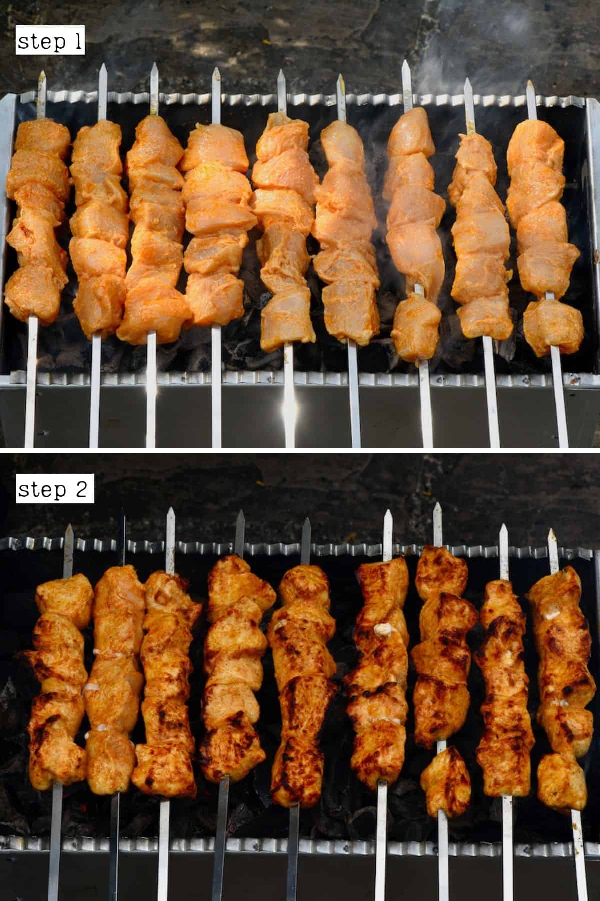 Steps for cooking Chicken Shish Tawook
