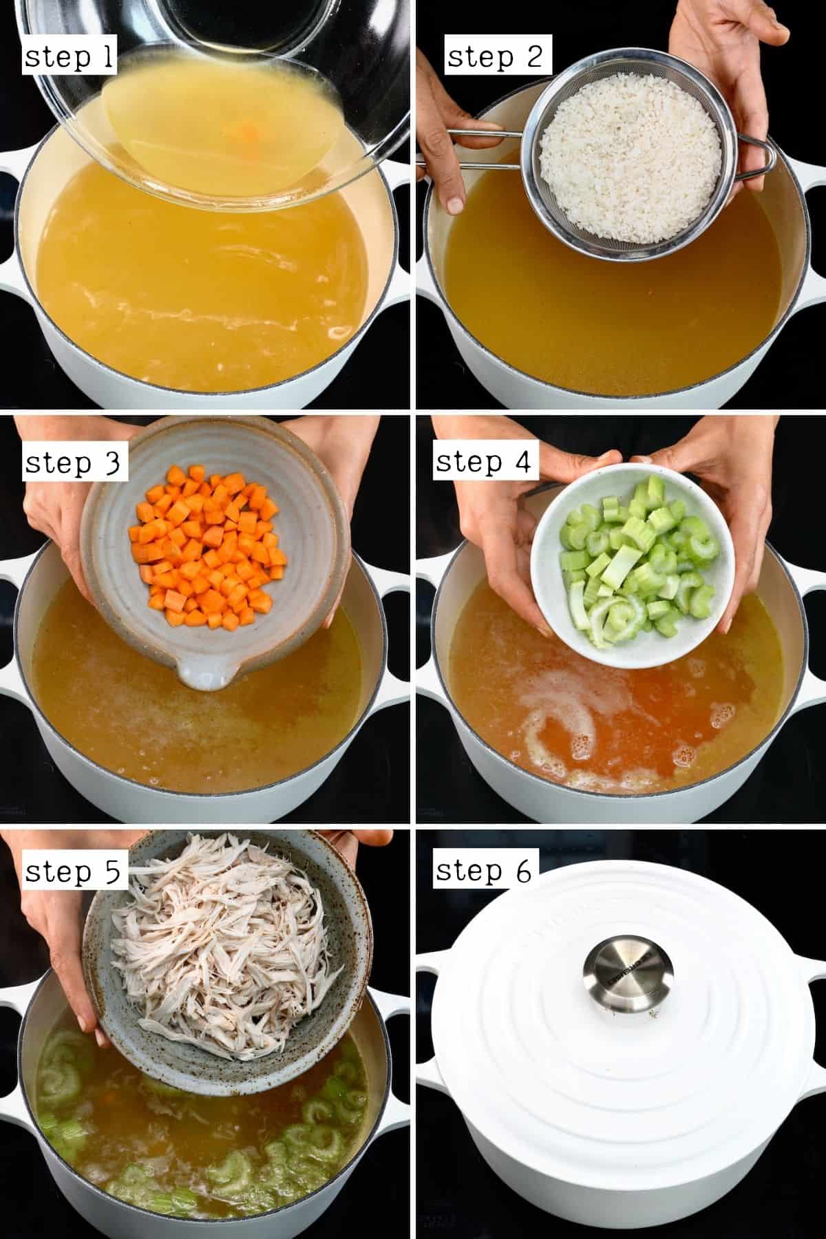 Steps for preparing chicken soup