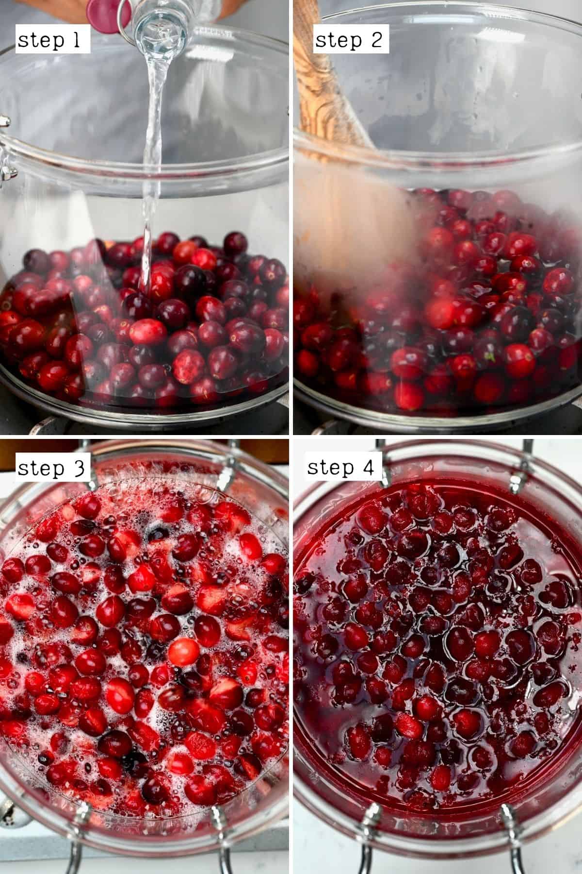 Steps for cooking cranberries