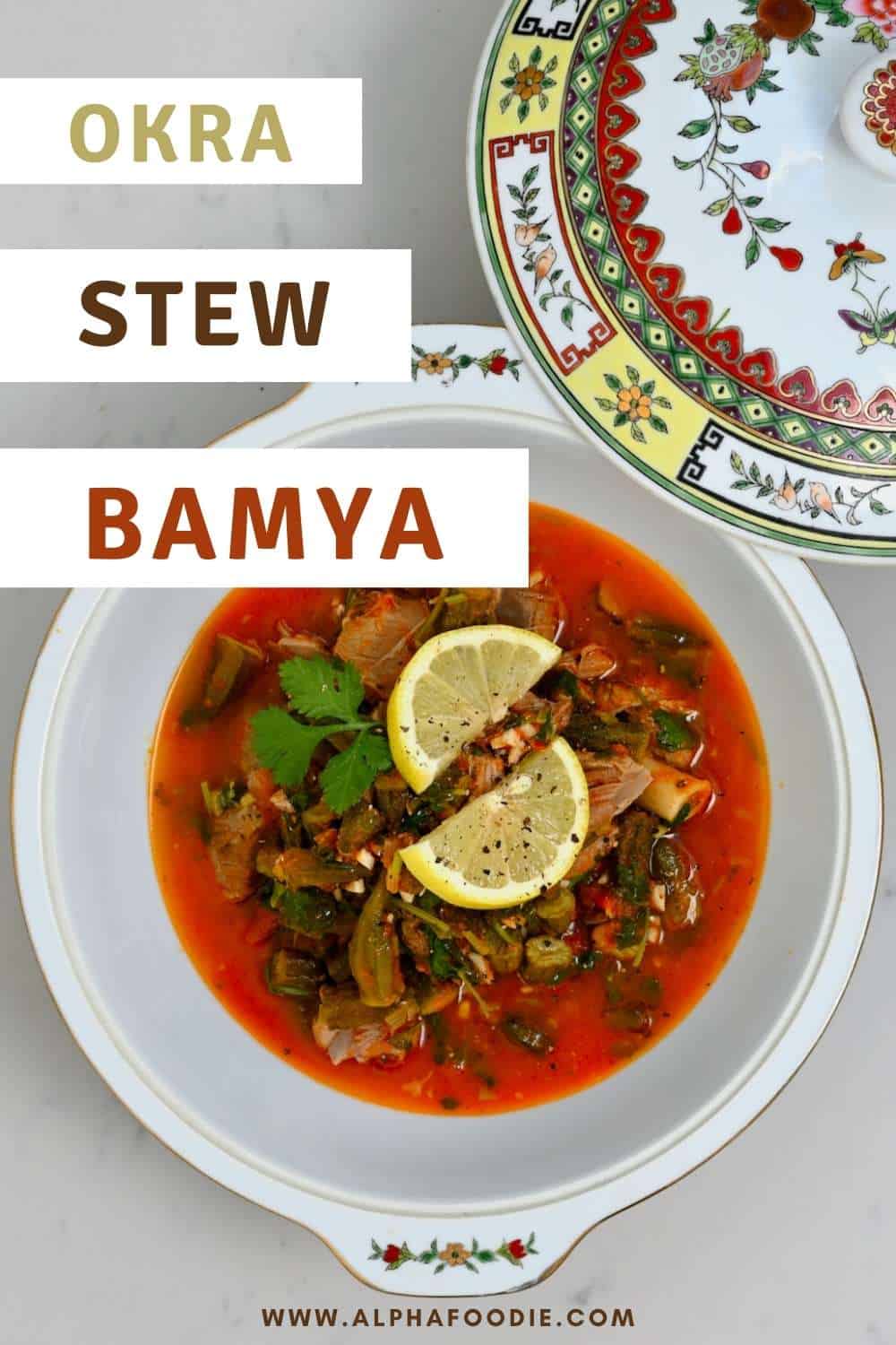 Lebanese Okra Stew (Bamya/Bamia Recipe) Alphafoodie