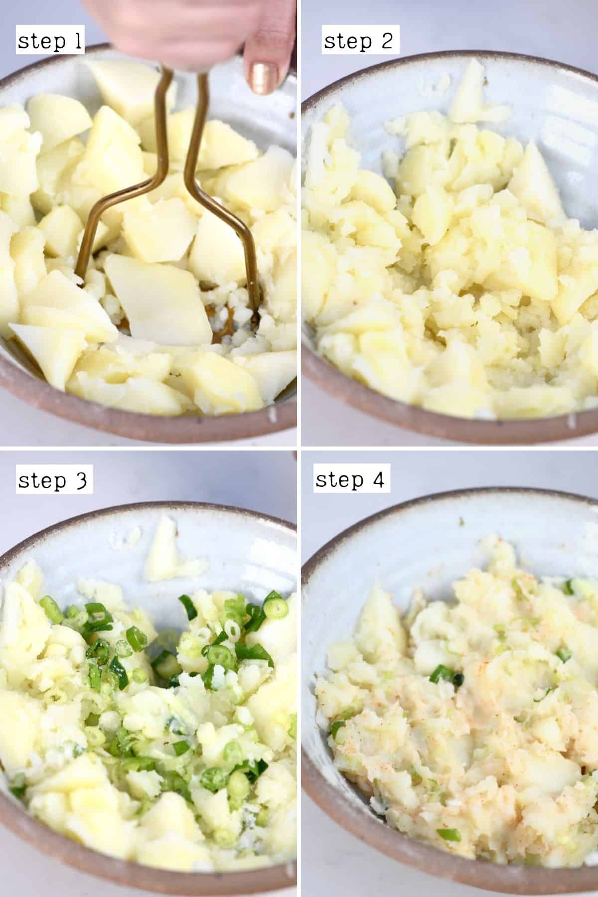 Steps for mashing potatoes