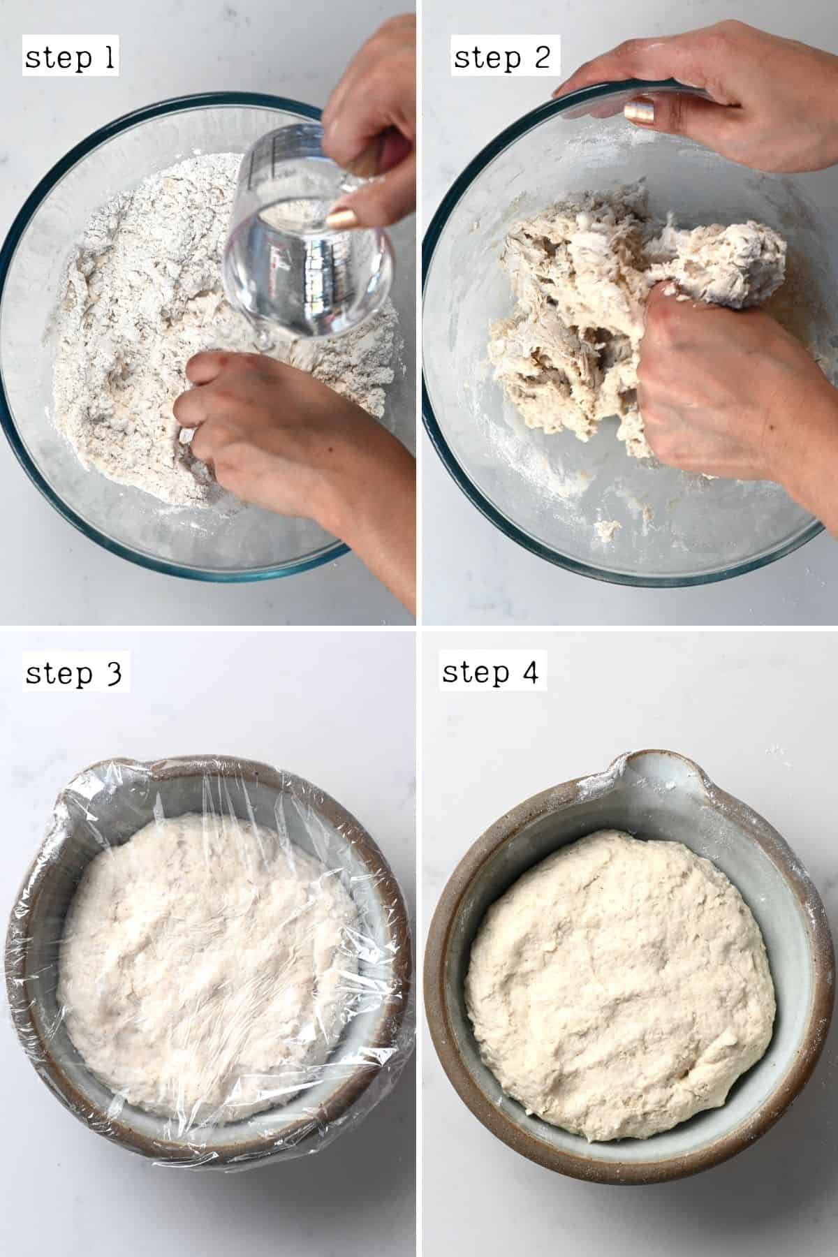 Steps for preparing roti dough