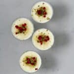 Rice pudding topped with pistachio and rose petal - 8