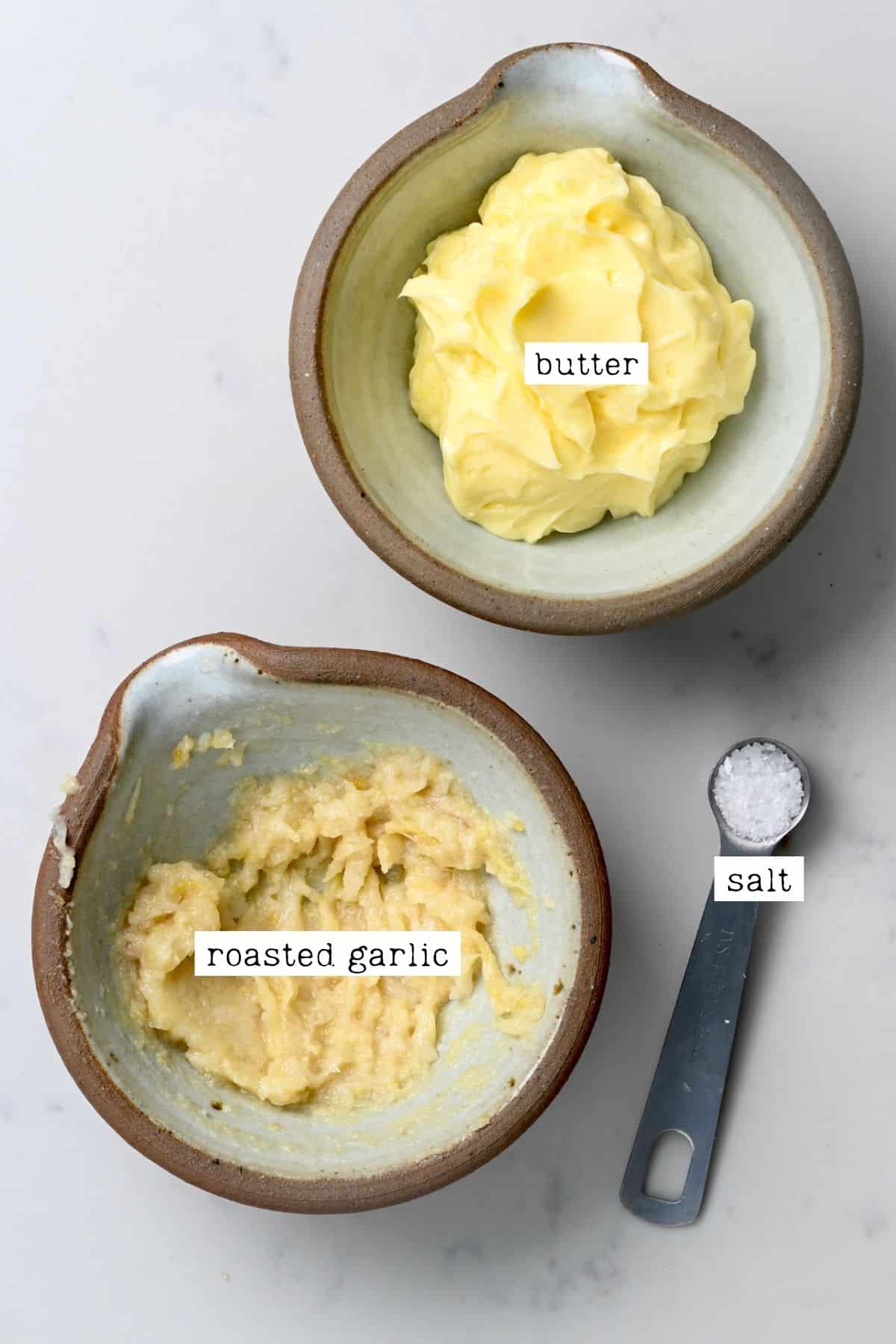Roasted garlic butter ingredients