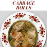 Stuffed cabbage rolls on a plate