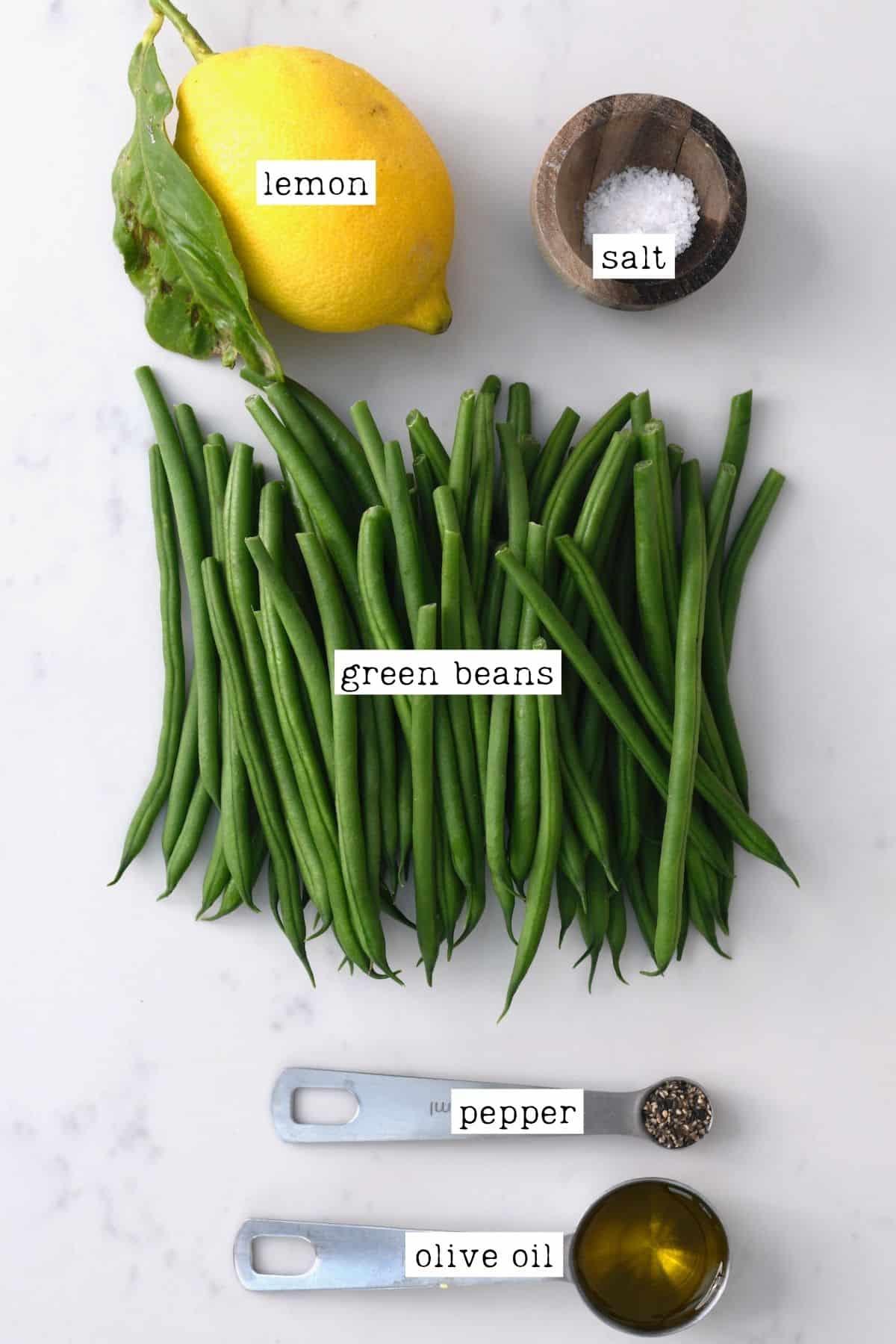 Ingredients for air fried green beans