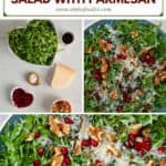 Simple Arugula Pomegranate Salad with Parmesan