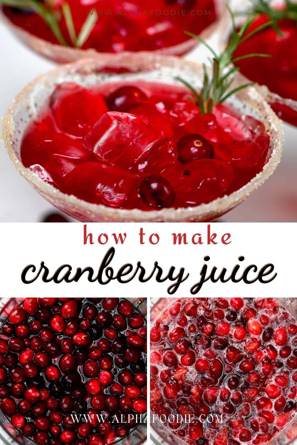 How to Make Cranberry Juice (Stovetop Sugar Free Optional) Alphafoodie