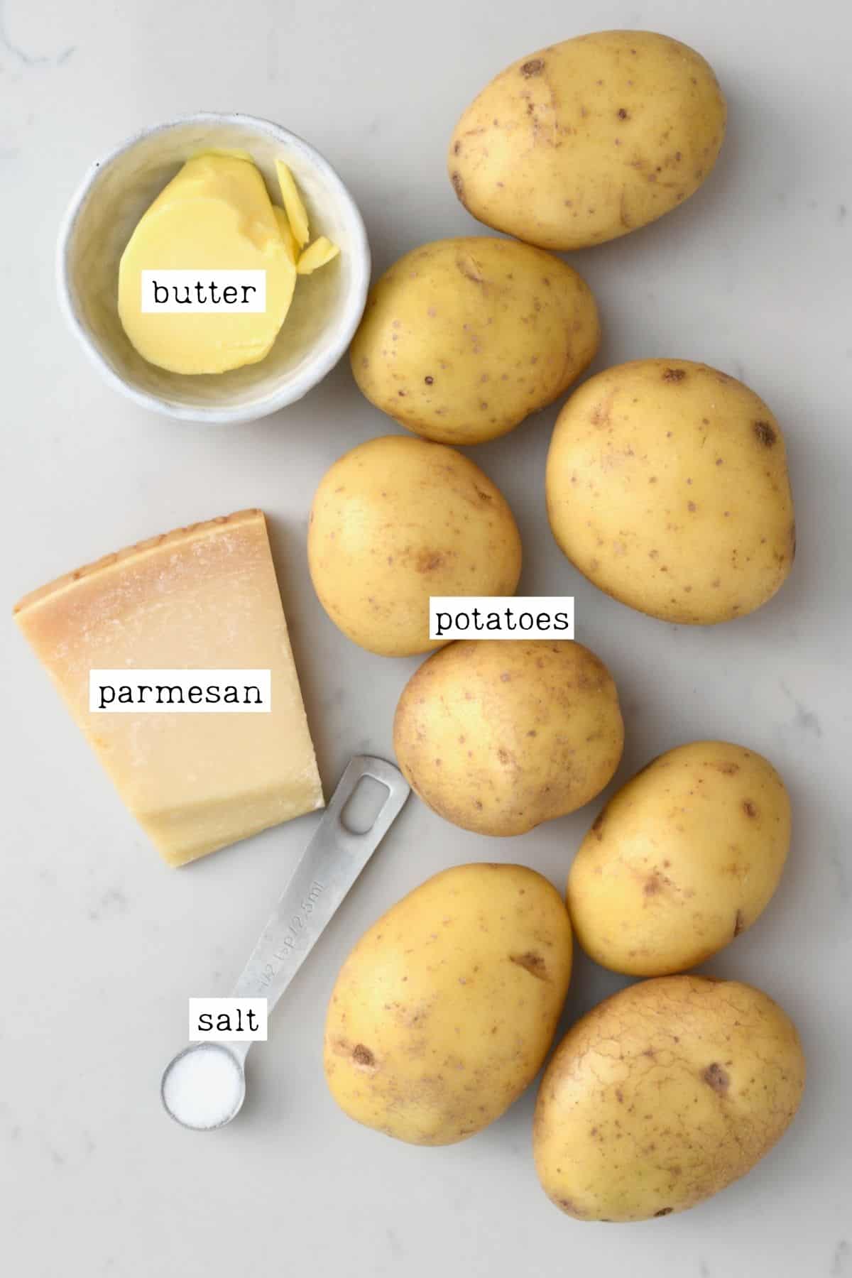 Ingredients for crispy potato stacks