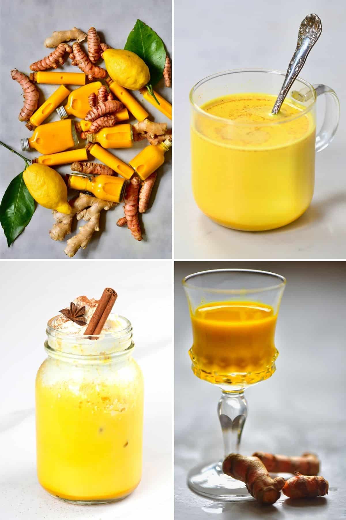 Drink recipes with turmeric
