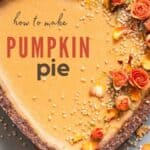 Heart-shaped pumpkin pie