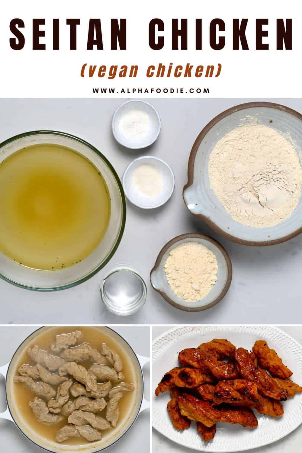 How to Make Seitan Chicken (Vegan Chicken) Alphafoodie