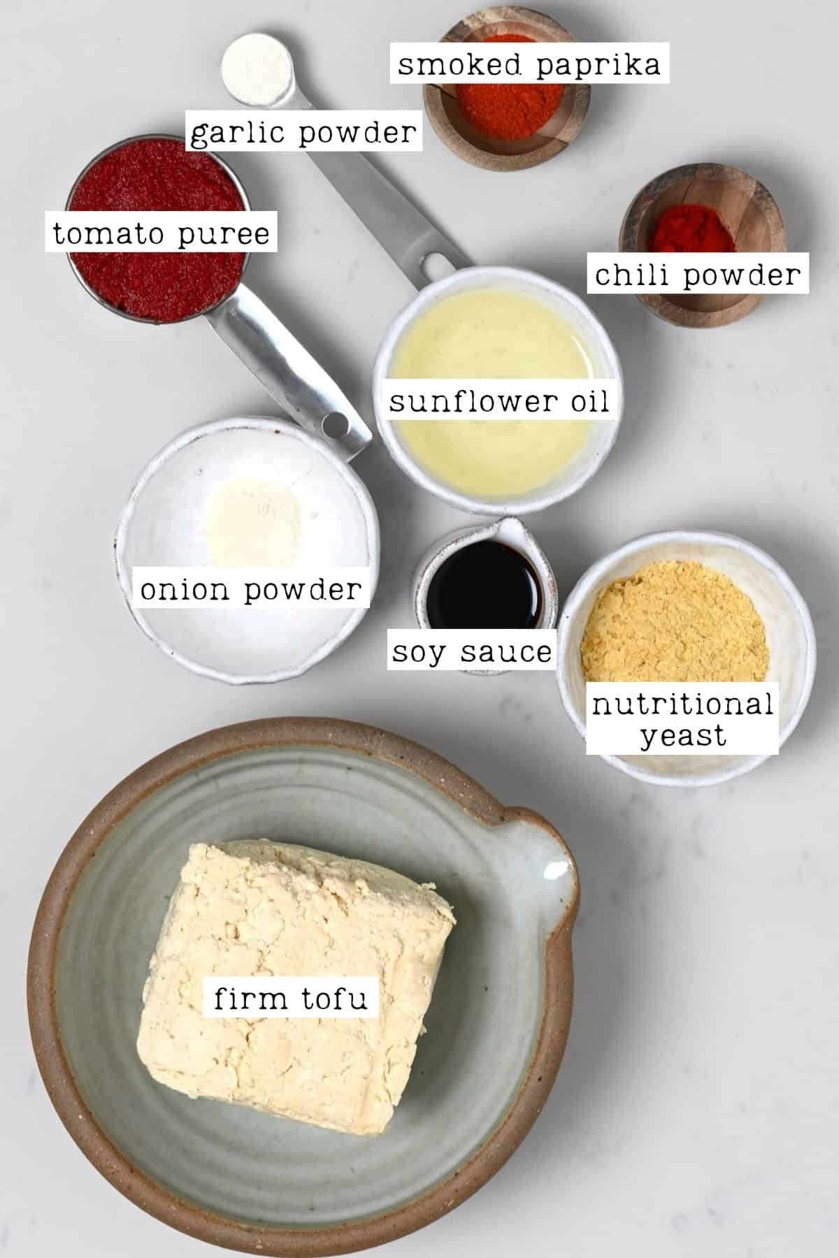 Ingredients for vegan mince