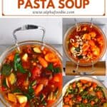 Steps to make vegetable pasta soup