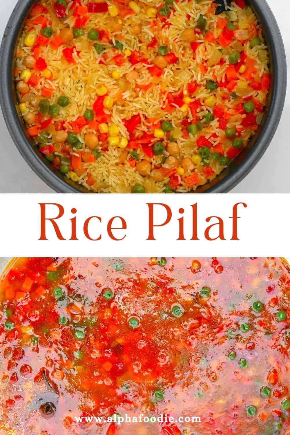 Easy Vegetable Rice Pilaf (Yellow Turmeric Rice) Alphafoodie