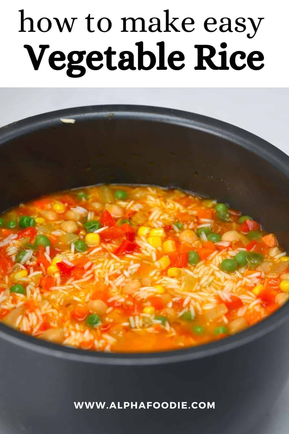 Easy Vegetable Rice Pilaf (Yellow Turmeric Rice) Alphafoodie