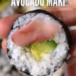 Easy avocado sushi rolls
