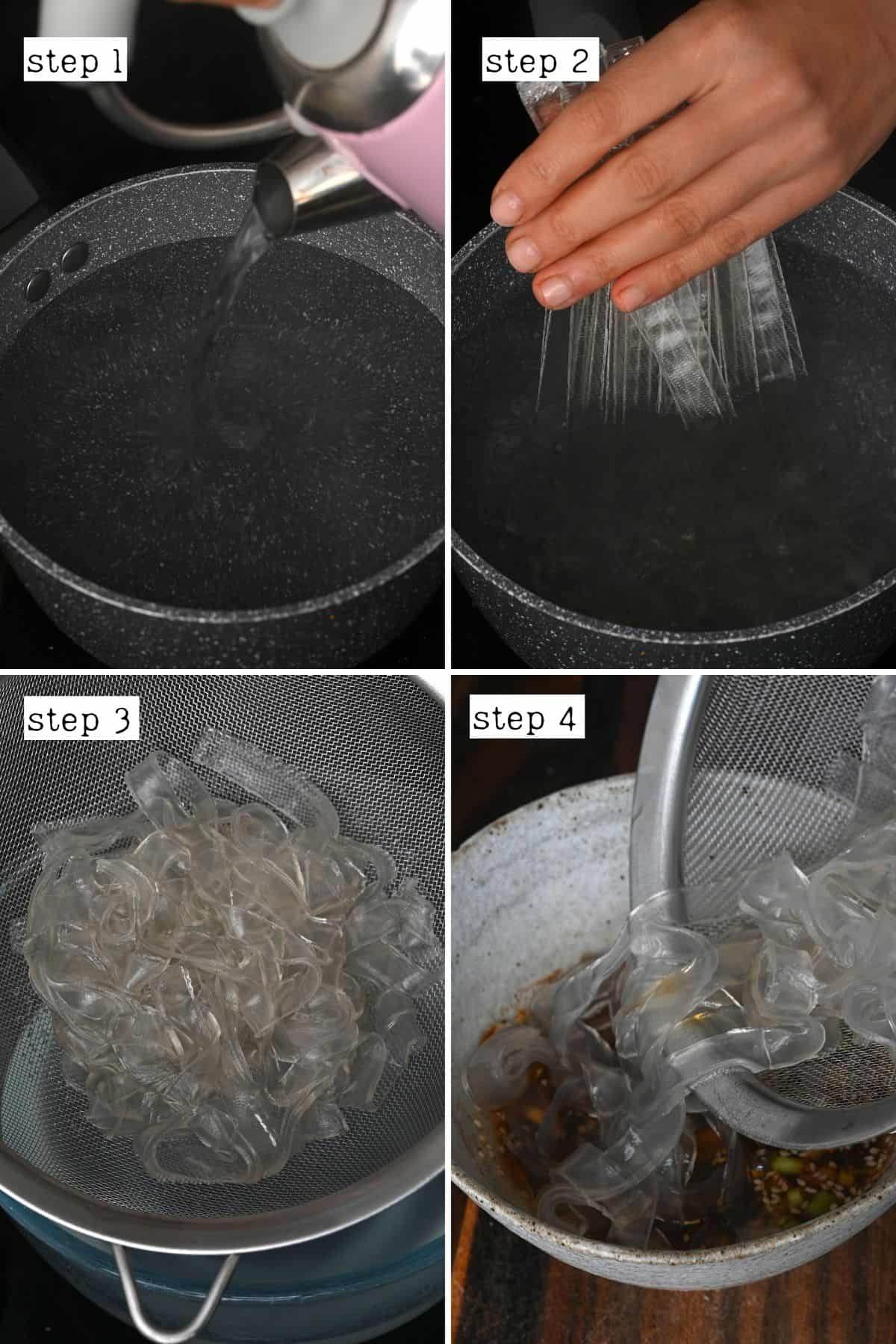 Steps for preparing noodles