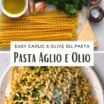 Easy garlic and olive oil pasta