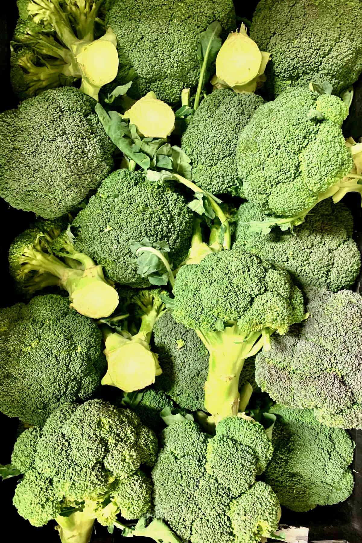 Few small heads of broccoli