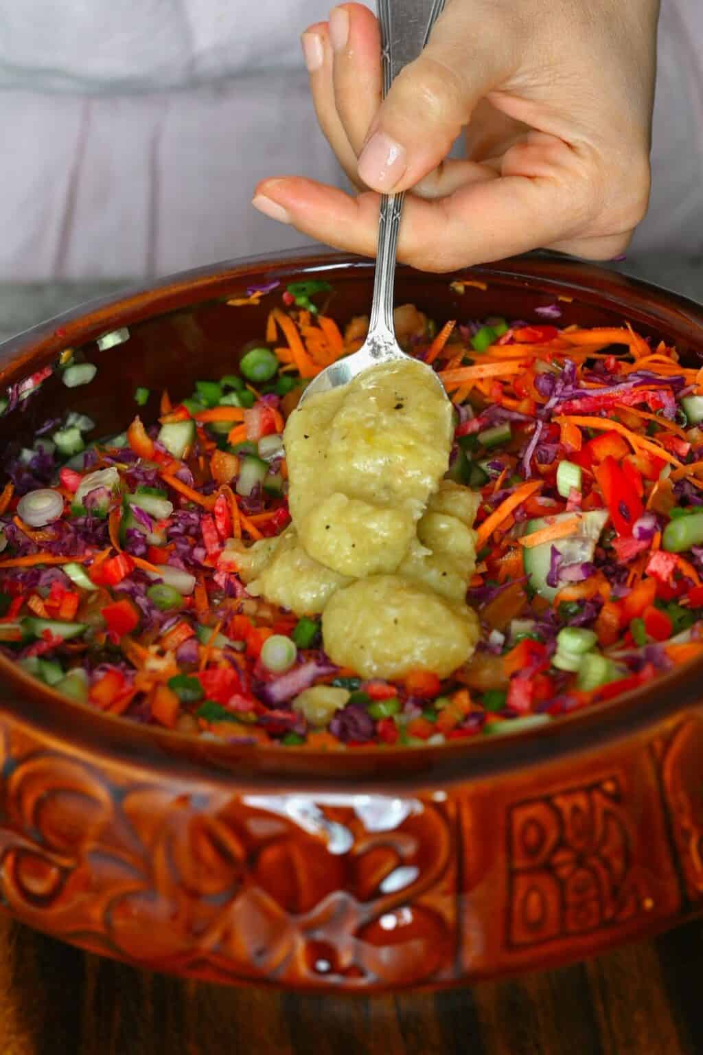 5Ingredient Creamy Roasted Garlic Dressing (Vegan, GF) Alphafoodie