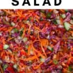 Healthy rainbow chopped veggie salad
