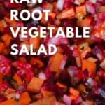 Easy Beet and Carrot Salad (Raw Root Vegetable Salad)