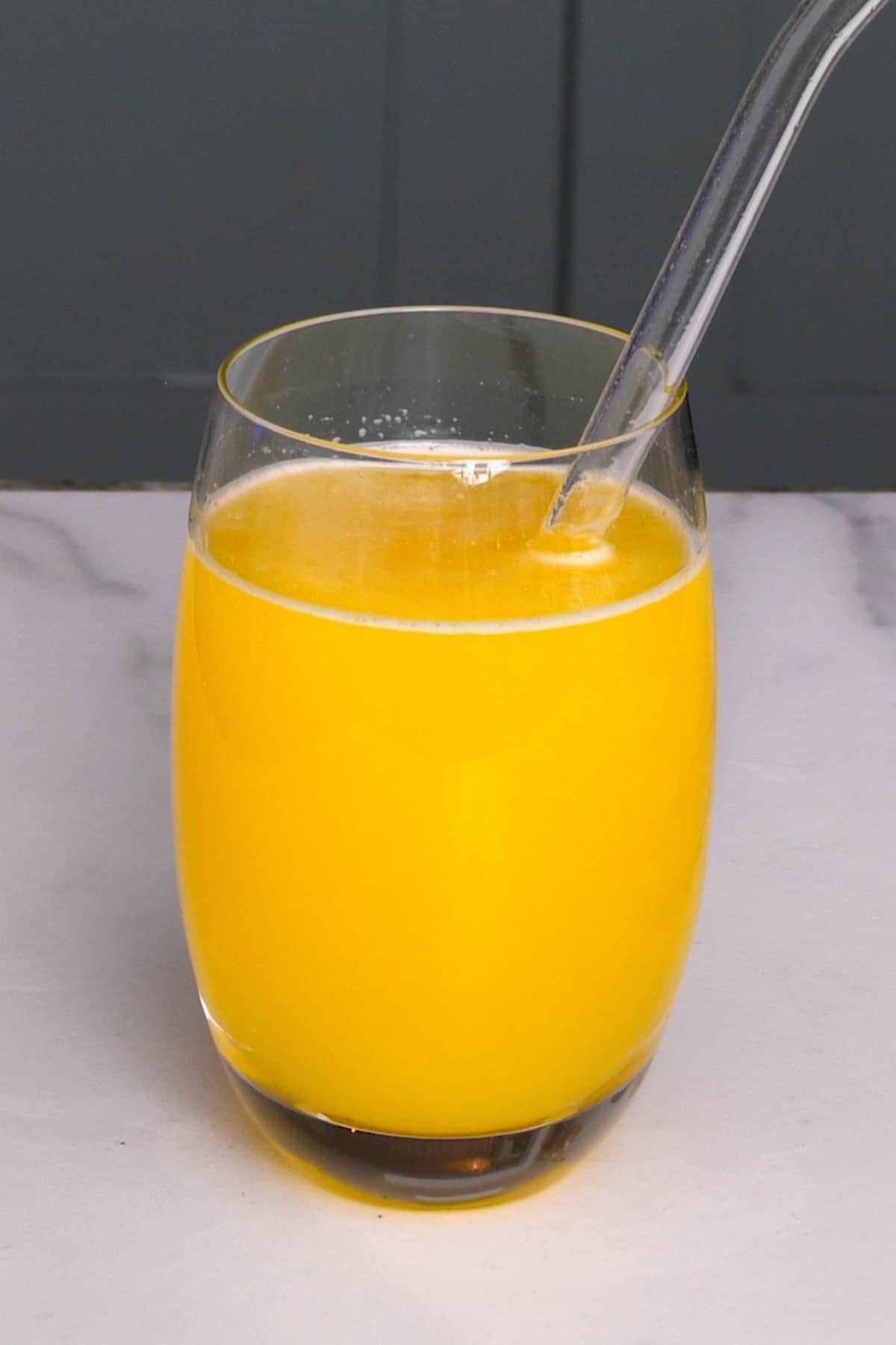 Fresh pineapple juice in a glass